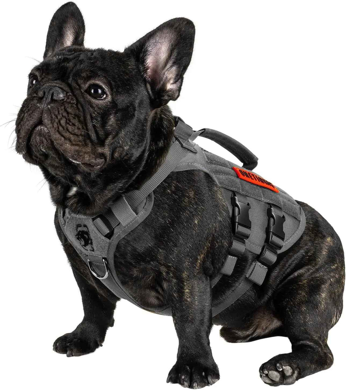 Tactical No-Pull Dog Harness with MOLLE Vest & Dual Handles