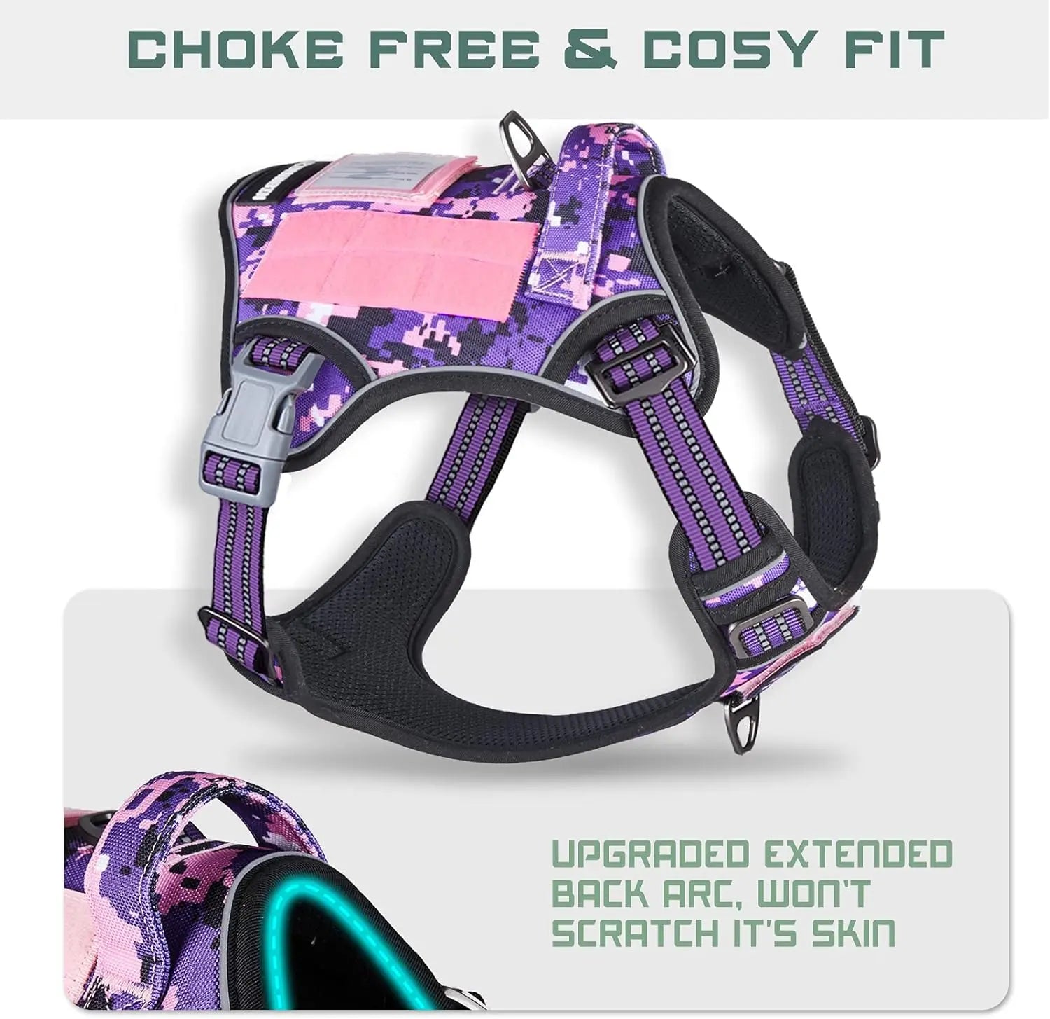 Tactical No-Pull Dog Harness – Reflective Training Vest with Handle
