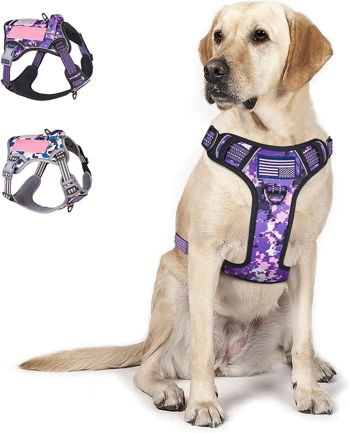 Tactical No-Pull Dog Harness with Handle – Reflective