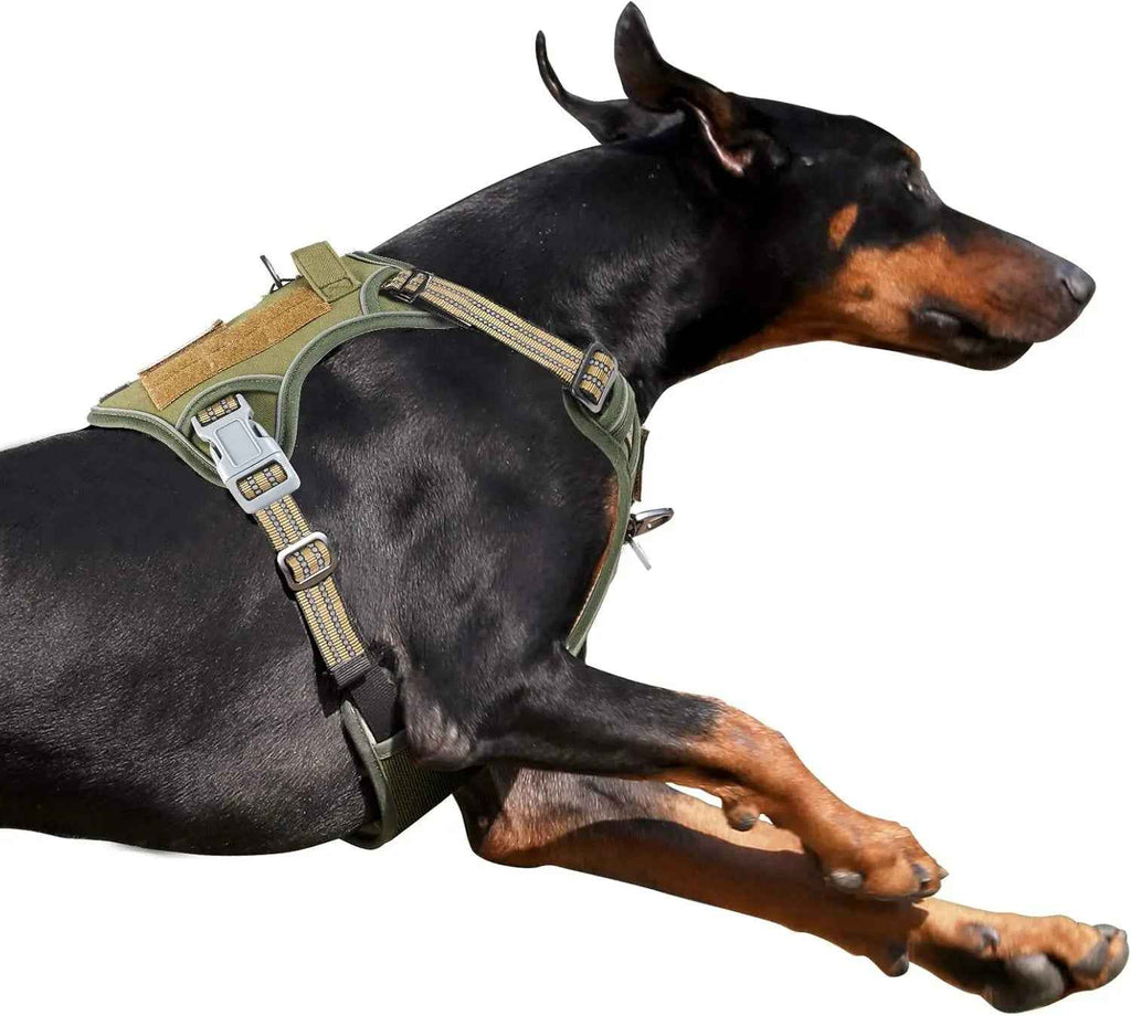 Tactical No-Pull Dog Harness with Handle – Reflective