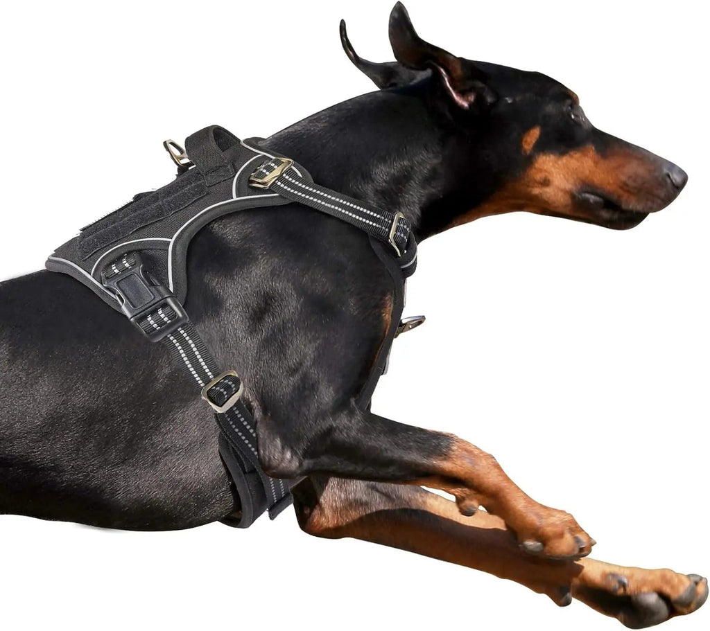 Tactical No-Pull Dog Harness – Reflective Training Vest with Handle