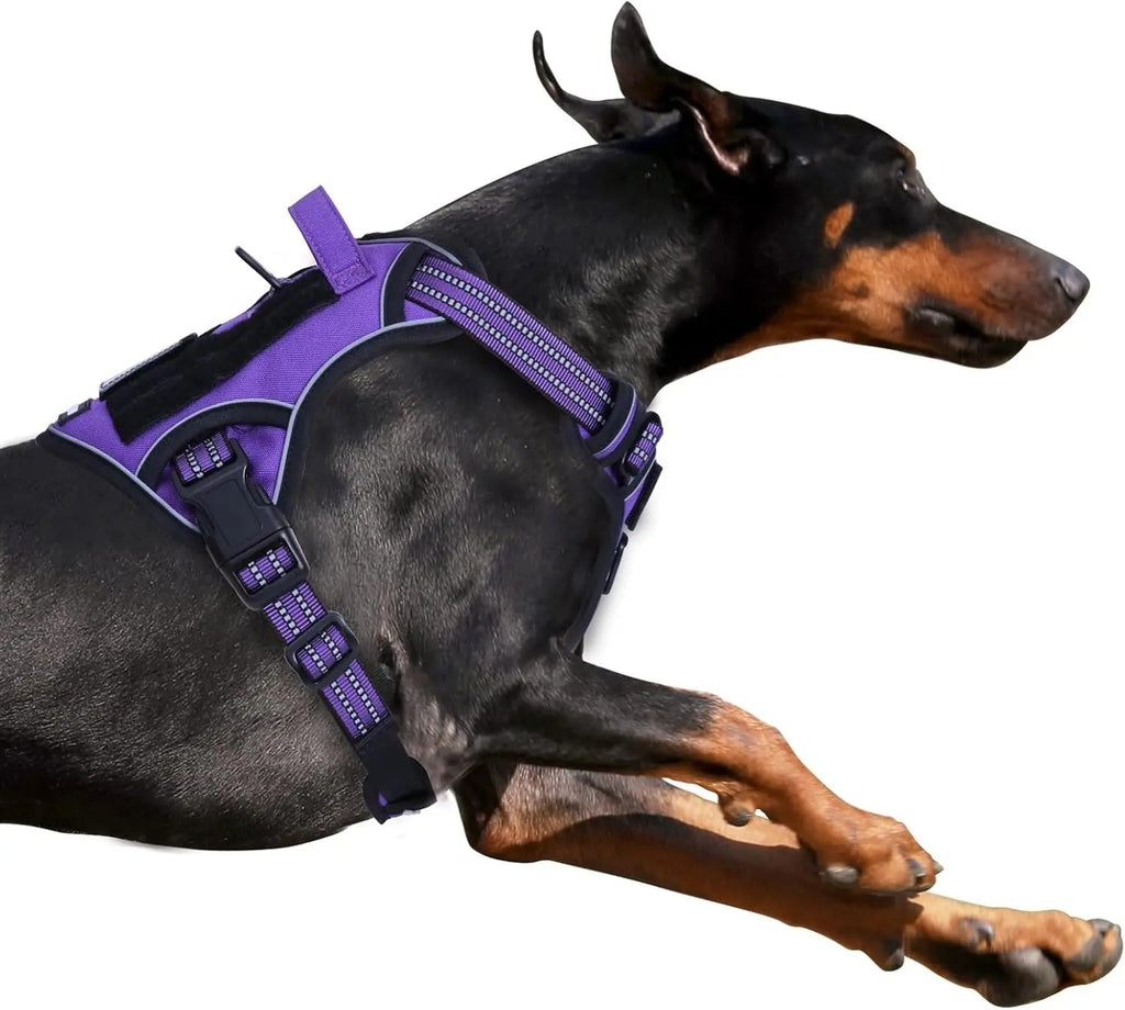 Tactical No-Pull Dog Harness – Reflective Training Vest with Handle