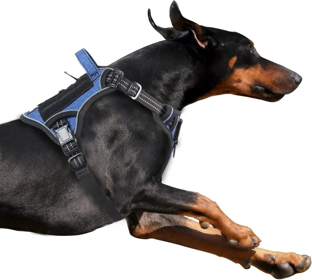 Tactical No-Pull Dog Harness – Reflective Training Vest with Handle