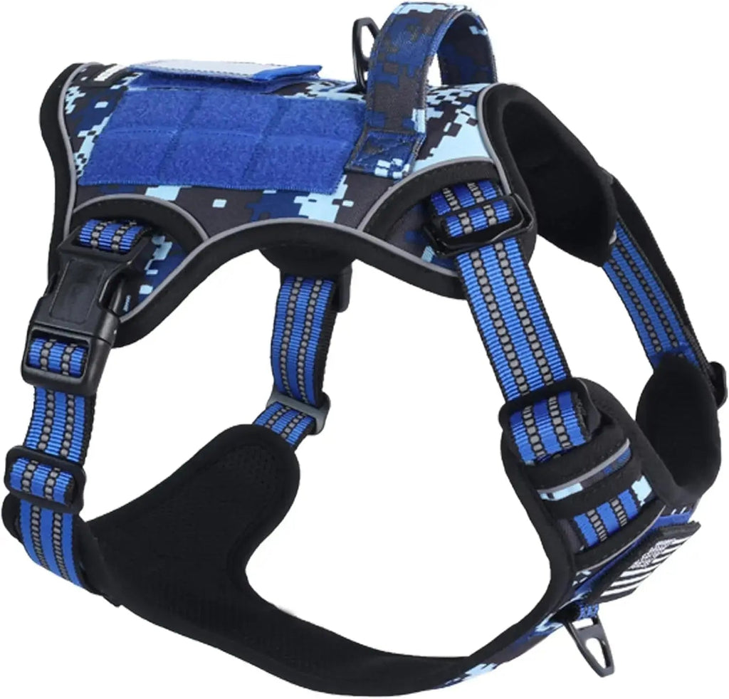 Tactical No-Pull Dog Harness – Reflective Training Vest with Handle