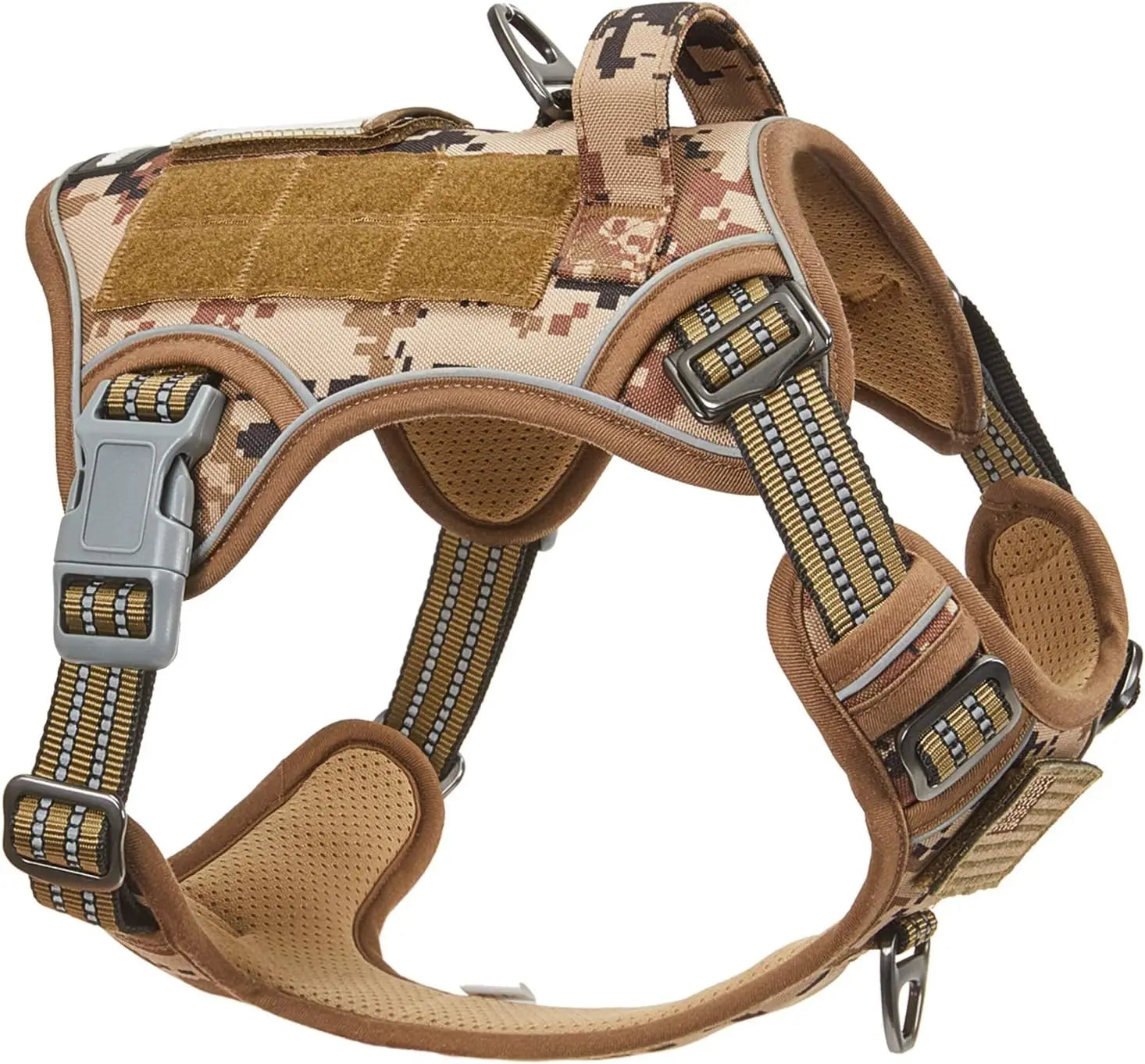 Tactical No-Pull Dog Harness – Reflective Training Vest with Handle