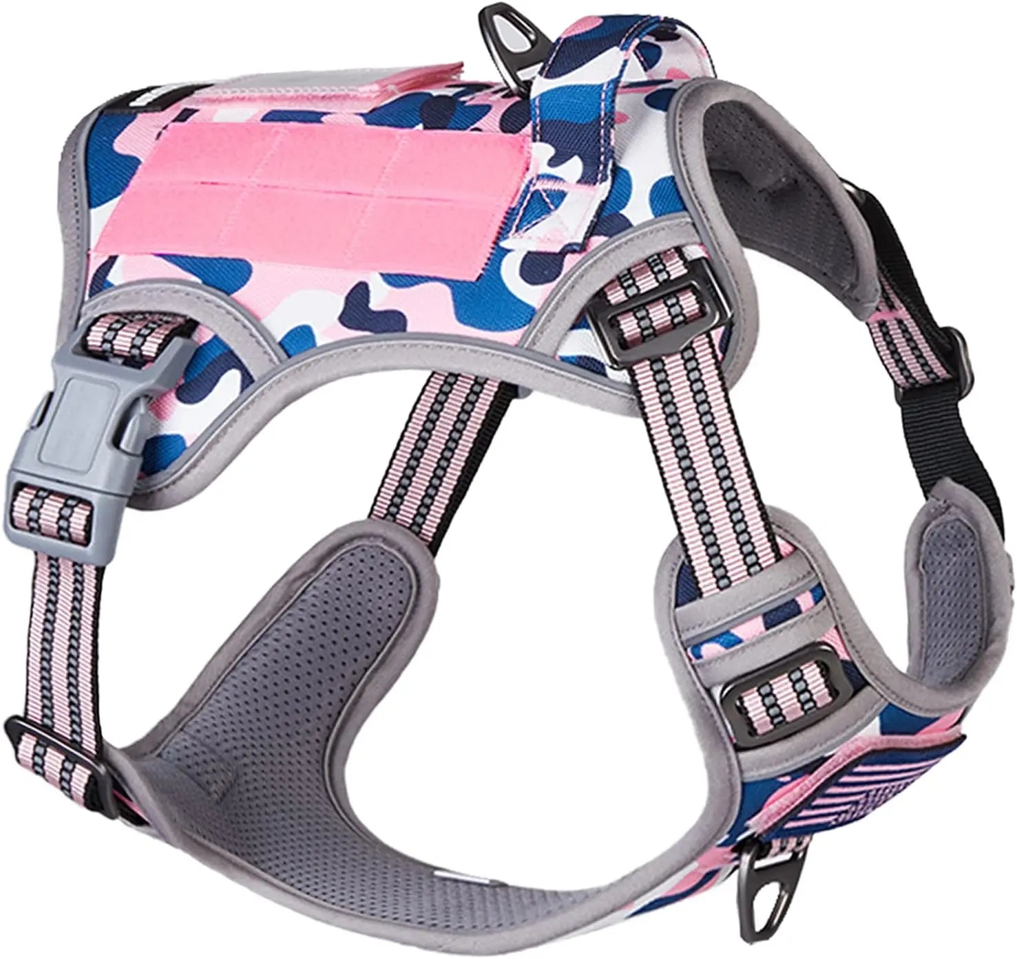 Tactical No-Pull Dog Harness – Reflective Training Vest with Handle