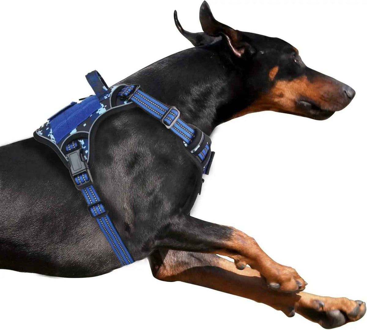 Tactical No-Pull Dog Harness with Handle – Reflective