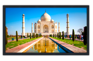 Professionally Framed Taj Mahal India Skyline High-Resolution Panoramic Photo 12x22 Wall Art