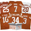 Autographed/Signed University of Texas College Football Jersey Mystery Box with PSA JSA or Beckett COA