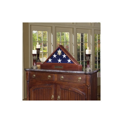 Burial Display case for flag - 5 ft x 9.5 ft Flag, American Flag or 5ft x 9.5ft Flag, American Burial Flag.