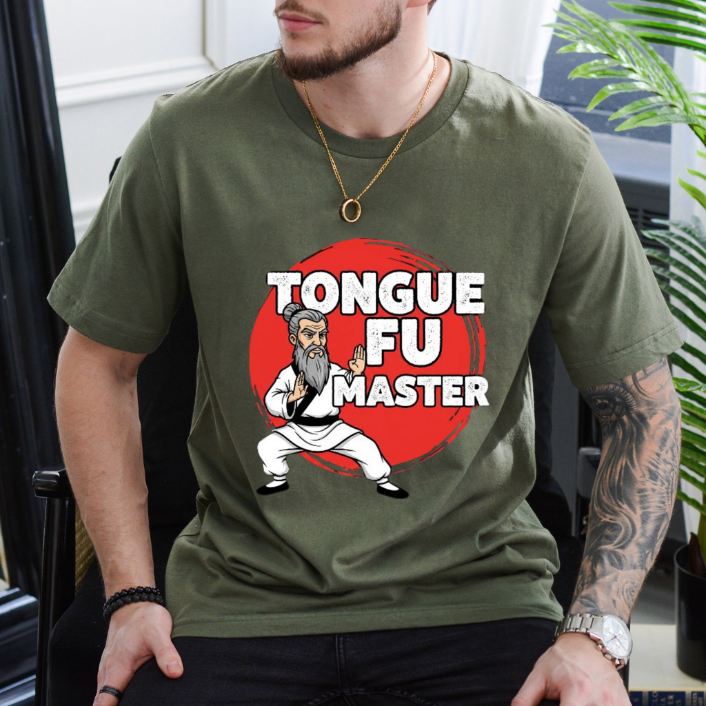 Tongue Fu Master Funny Office T-Shirt