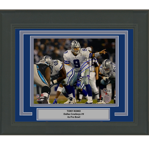 Framed Autographed/Signed Tony Romo Dallas Cowboys 8x10 Football Photo Beckett BAS COA #1