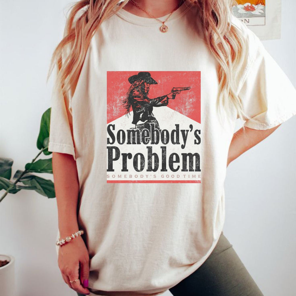 "Trouble In Paradise" – Somebody's Problem Vintage 90s Country Top