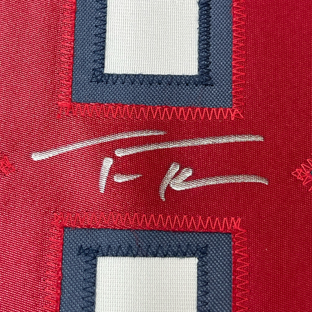 Framed Autographed/Signed Trea Turner 35x39 United States USA White World Baseball Classic WBC Jersey Beckett BAS COA