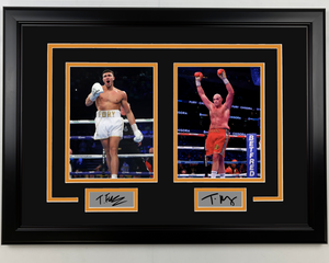 Framed Tyson Fury and Tommy Fury 17x23 Dual Boxing Photo