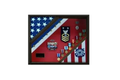 2 Flag Display Case, Coast Guard Gifts, USCG, Shadow Box, USCG Shadow Box, Coast Guard Cutter 5x9.5