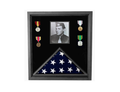 Flag Connections Military Photo Flag and Medal Display Case