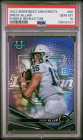Graded 2022 Topps Bowman Best University Drew Allar #80 Purple Refractor /250 Rookie RC Football Card PSA 10 Gem Mint