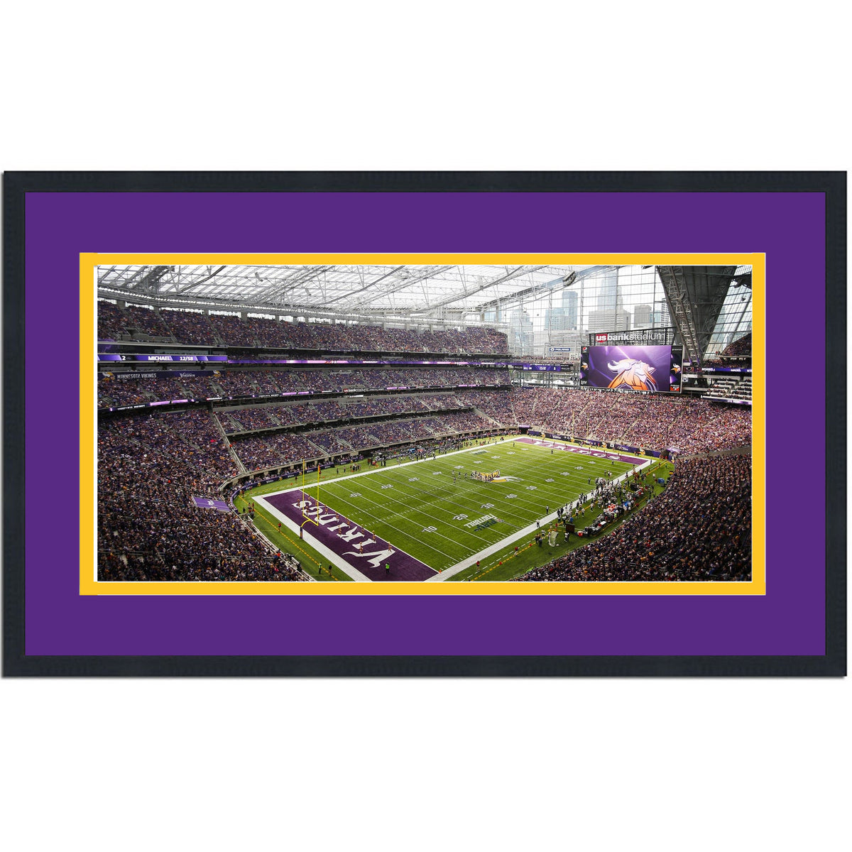 Framed US Bank Stadium Minnesota Vikings 16x24 Football Photo Professionally Matted