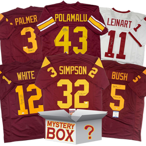 Autographed/Signed USC University of Southern California College Football Jersey Mystery Box with PSA JSA or Beckett COA