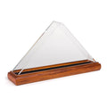 US Acrylic Flag Case w/ Wooden Base for 5' x 9.5’ Flags – Cherry