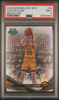 Graded 2022 Topps Bowman University Best Caitlin Clark #50 Refractor Rookie RC Basketball Card PSA 9 Mint