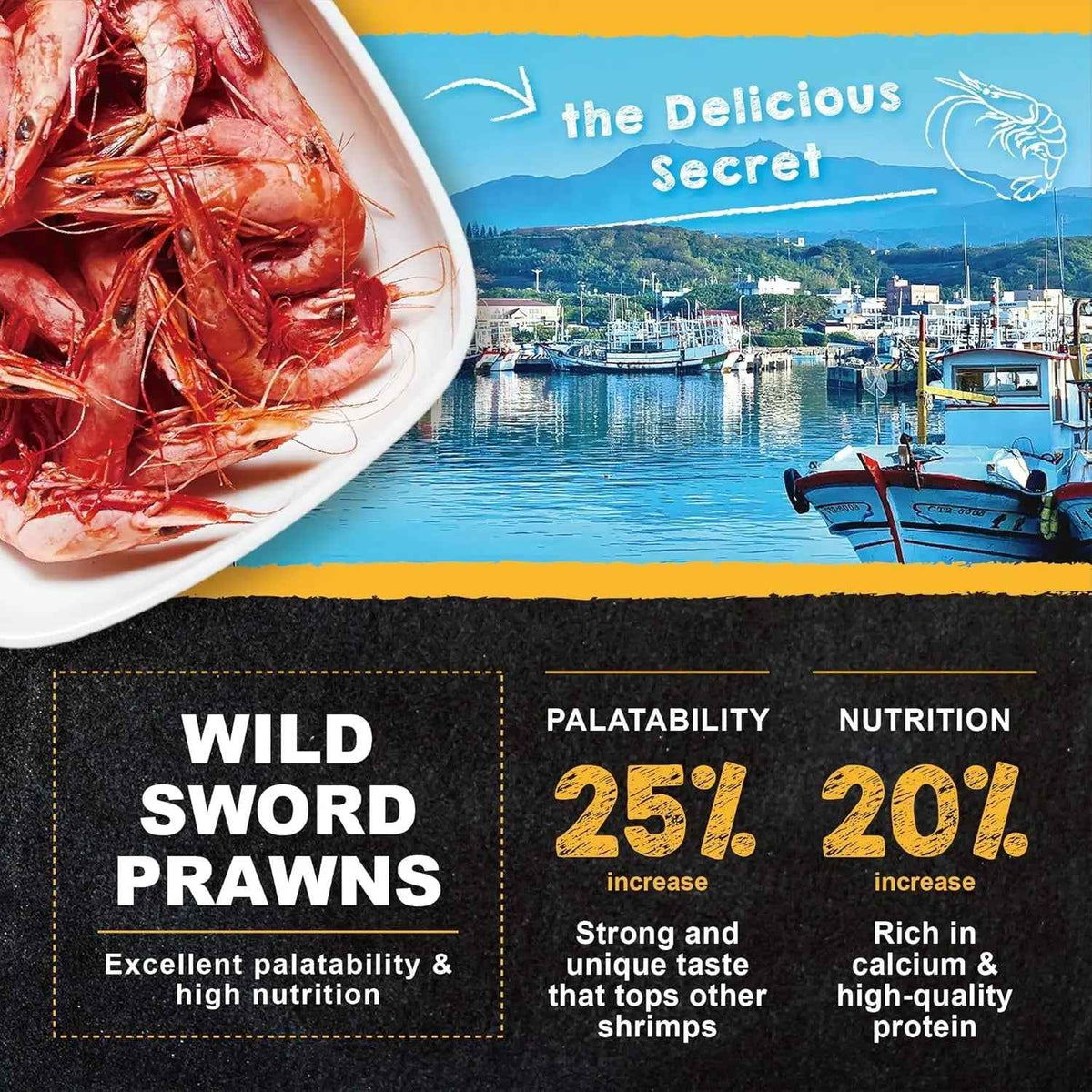 Ultra Fresh Betta Food Shrimp Patties, 50% Prawn
