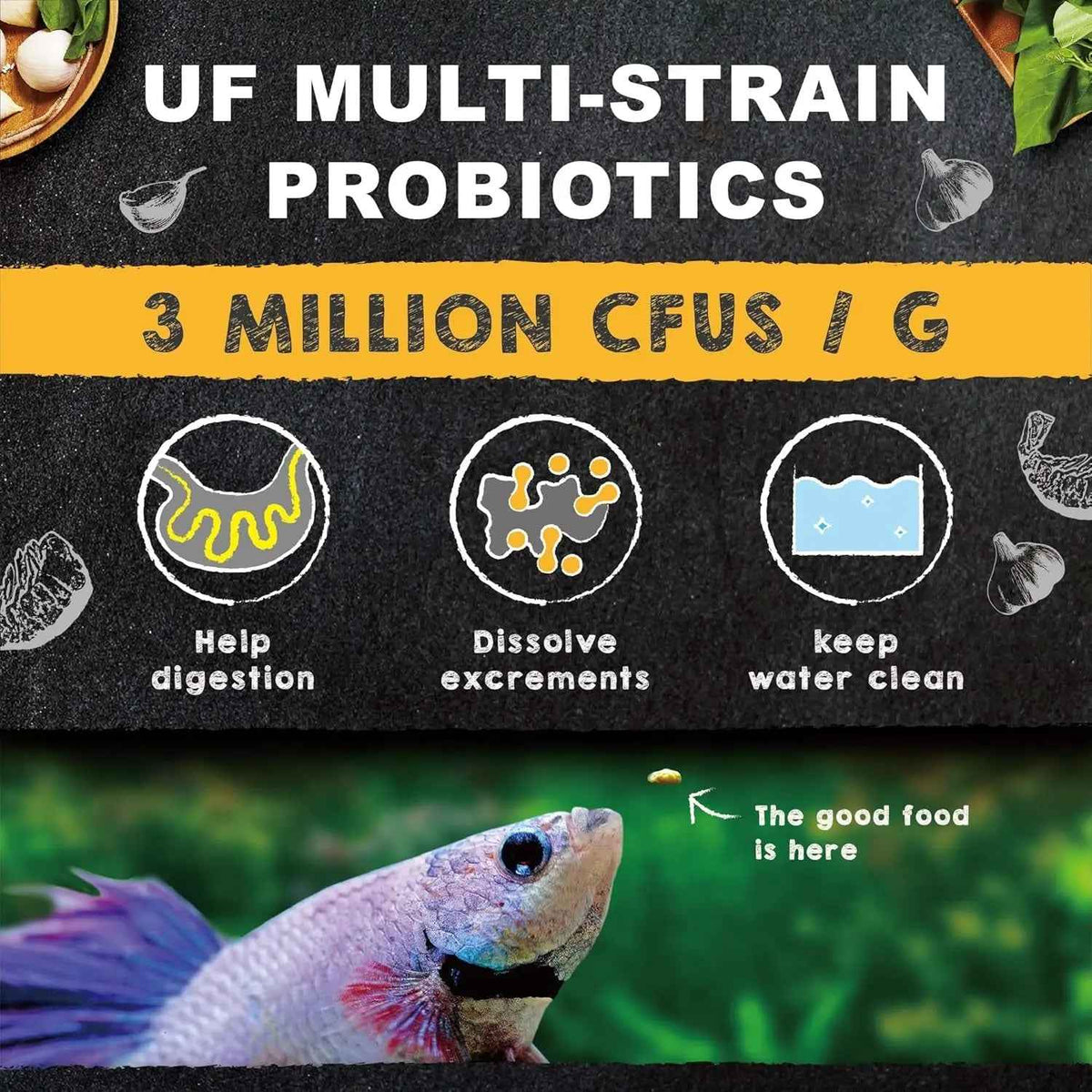 Ultra Fresh Betta Food Shrimp Patties, 50% Prawn