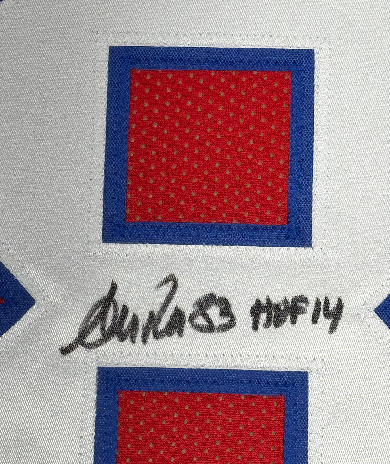 Framed Autographed/Signed Andre Reed 35x39 Buffalo Red Football Jersey PSA/DNA COA