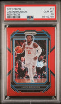 Graded 2022 Panini Prizm Jalen Brunson #11 Red Prizm Basketball Card PSA 10 Gem Mint
