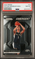 Graded 2023 Panini Prizm Victor Wembanyama #12 Emergent Rookie RC Basketball Card PSA 8 Near Mint