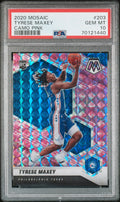 Graded 2020 Panini Mosaic Tyrese Maxey #203 Camo Pink Rookie RC Basketball Card PSA 10 Gem Mint