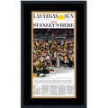 Framed Las Vegas Sun Golden Knights 2023 Stanley Cup Champions 14x24 Hockey Newspaper Cover Photo Professionally Matted V2
