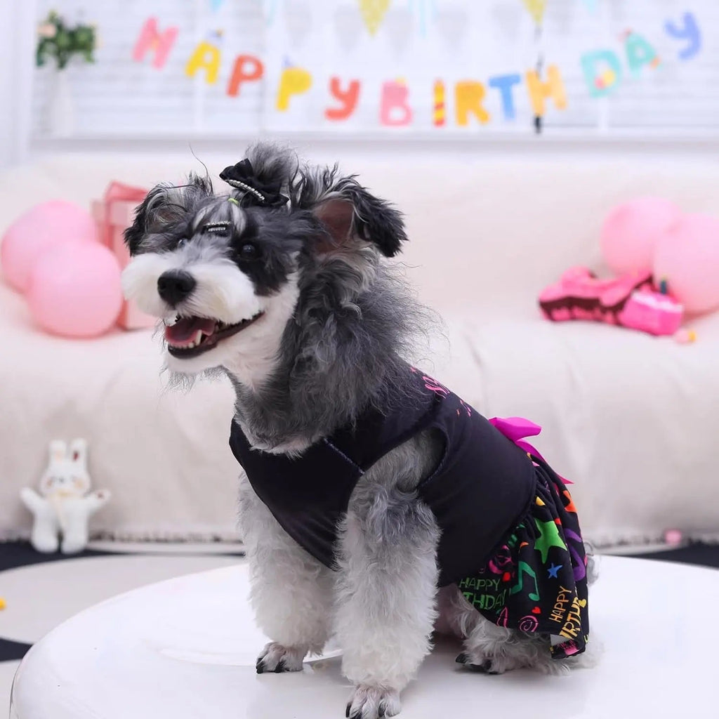 Velvet Dog Birthday and Holiday Dress  For Small Dogs Puppy Holiday Skirt XXS–L