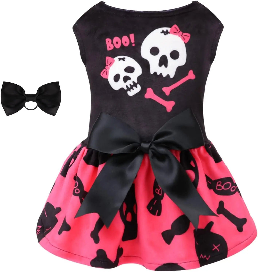 Velvet Dog Birthday and Holiday Dress  For Small Dogs Puppy Holiday Skirt XXS–L