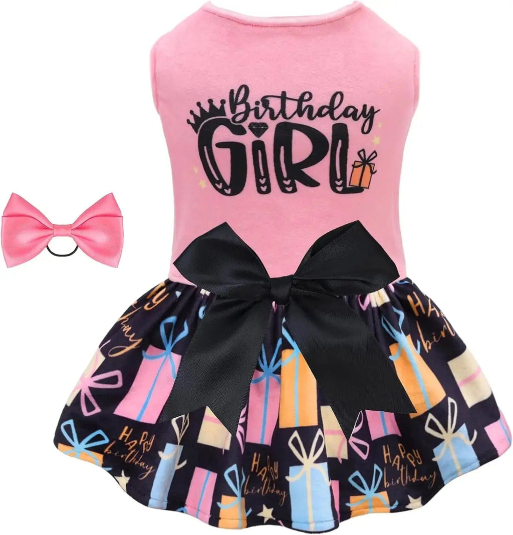 Velvet Dog Birthday and Holiday Dress  For Small Dogs Puppy Holiday Skirt XXS–L