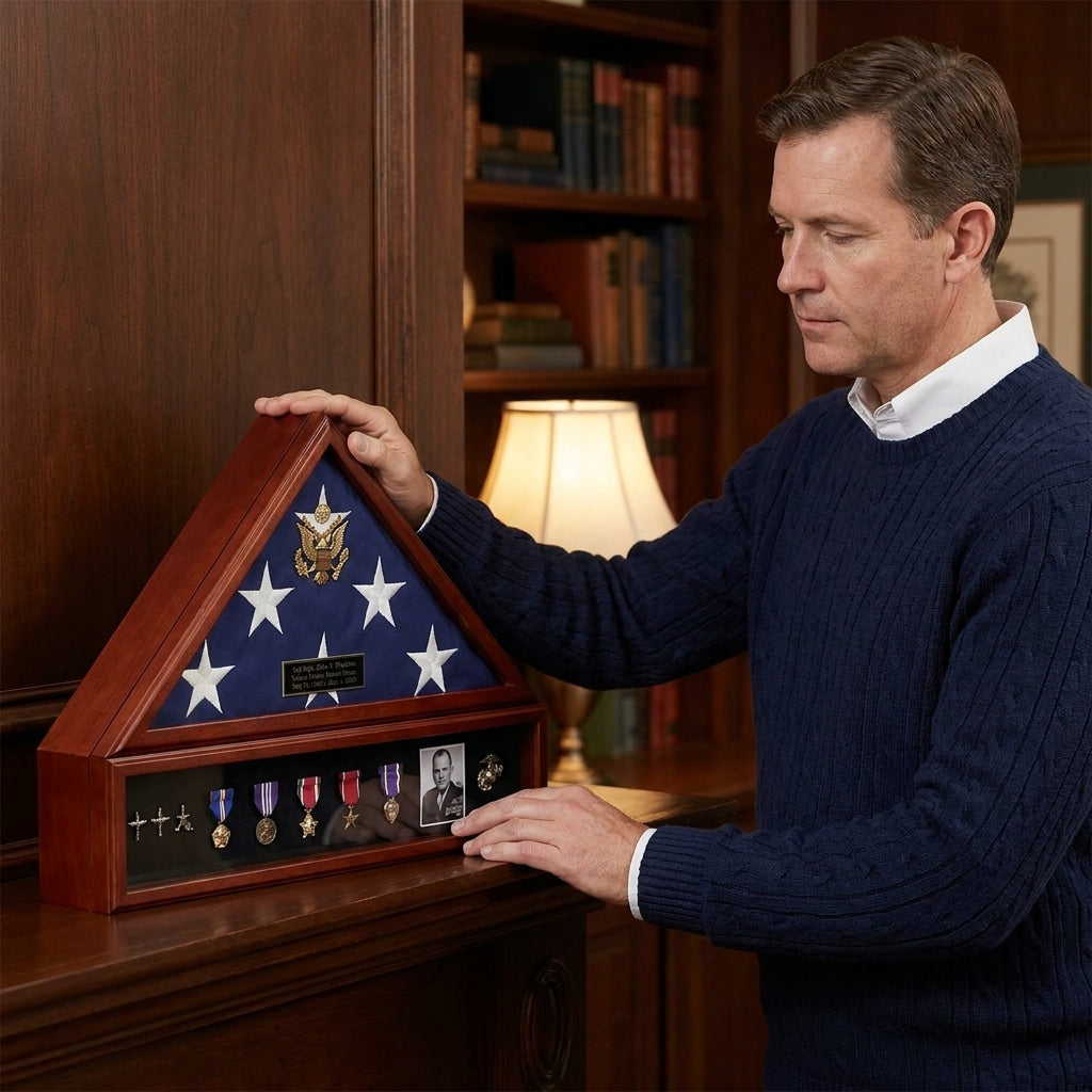 American Flag Case and Medal Display Case - Presidential - Flag Connections.