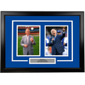 Framed Vin Scully Los Angeles Dodgers Broadcaster 17x23 Dual Baseball Photo
