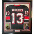 Framed Autographed/Signed Ari Lehman Jason Voorhees 35x39 Friday The 13th Black Movie Jersey JSA COA