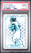 Graded 2024 Panini Phoenix Brian Thomas Jr #CONBTJ Contours Lazer Rookie RC Football Card PSA 10 Gem Mint