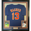 Framed Autographed/Signed Billy Wagner 35x39 422 Saves Houston Blue Baseball Jersey JSA COA