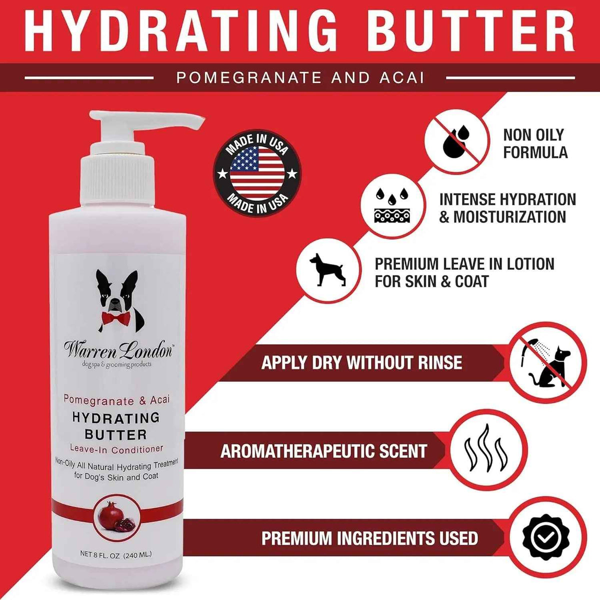 Warren London Butter Dog Shampoo & Conditioner, 8oz