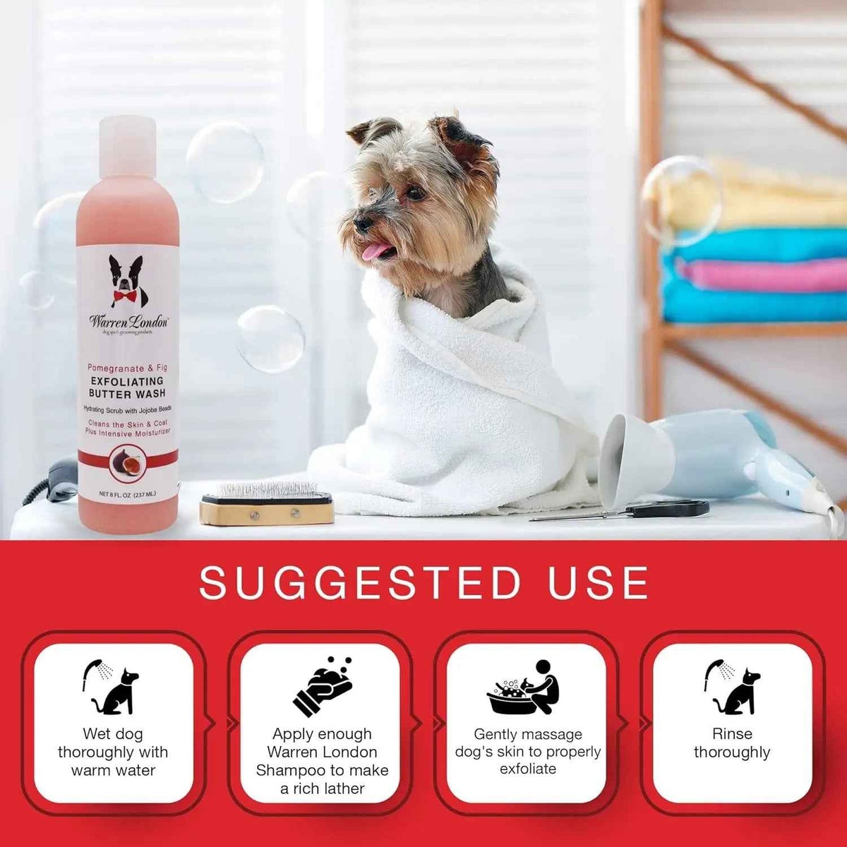 Warren London Butter Dog Shampoo & Conditioner, 8oz