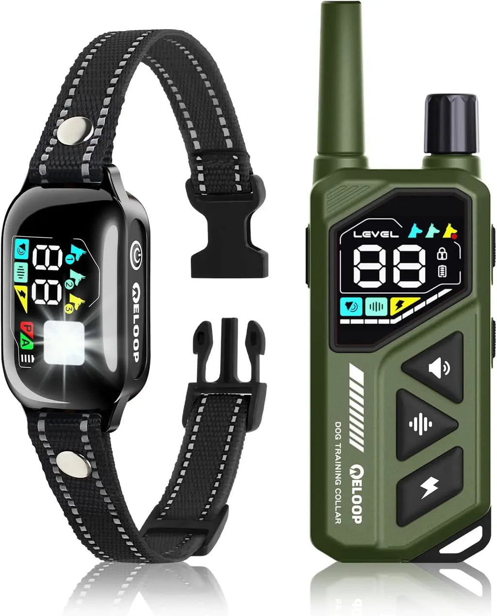 Waterproof Dog Training Collar – AI Bark Control, 3300ft, 3-Dog System, IPX7
