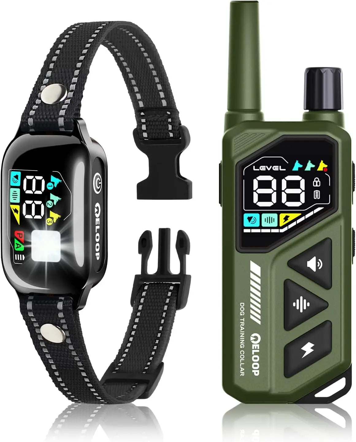 Waterproof Dog Training Collar – AI Bark Control, 3300ft, 3-Dog System, IPX7