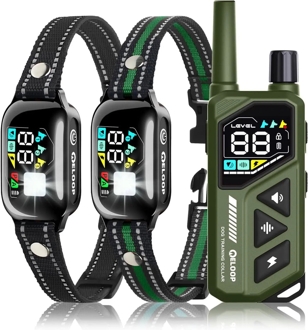 Waterproof Dog Training Collar – AI Bark Control, 3300ft, 3-Dog System, IPX7