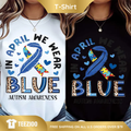 "Wear Blue" Autism Awareness Graphic Shirt