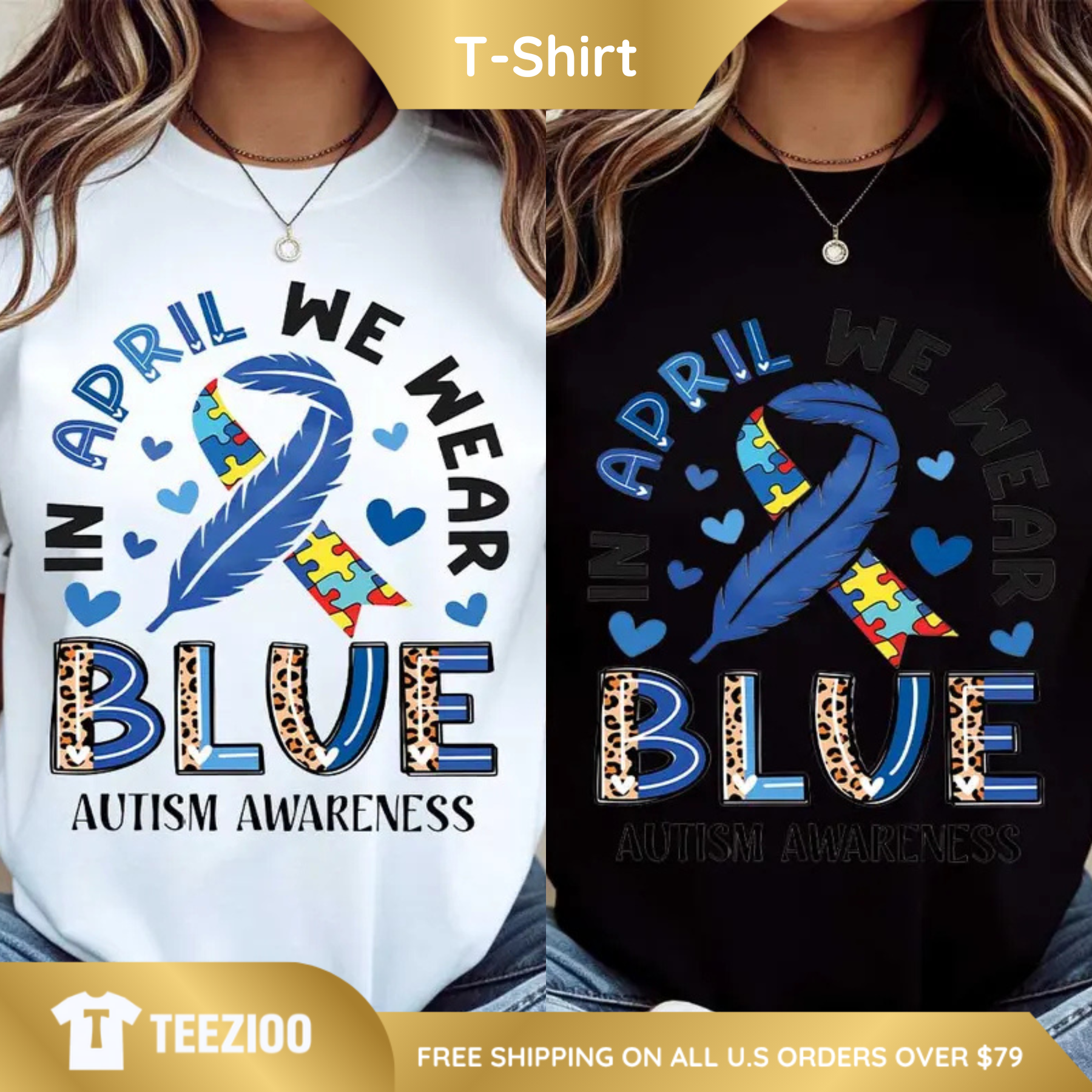 "Wear Blue" Autism Awareness Graphic Shirt