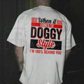 "When It Comes To Style" Vintage Graphic T-Shirt – Retro Letter Print Back Sided Tee