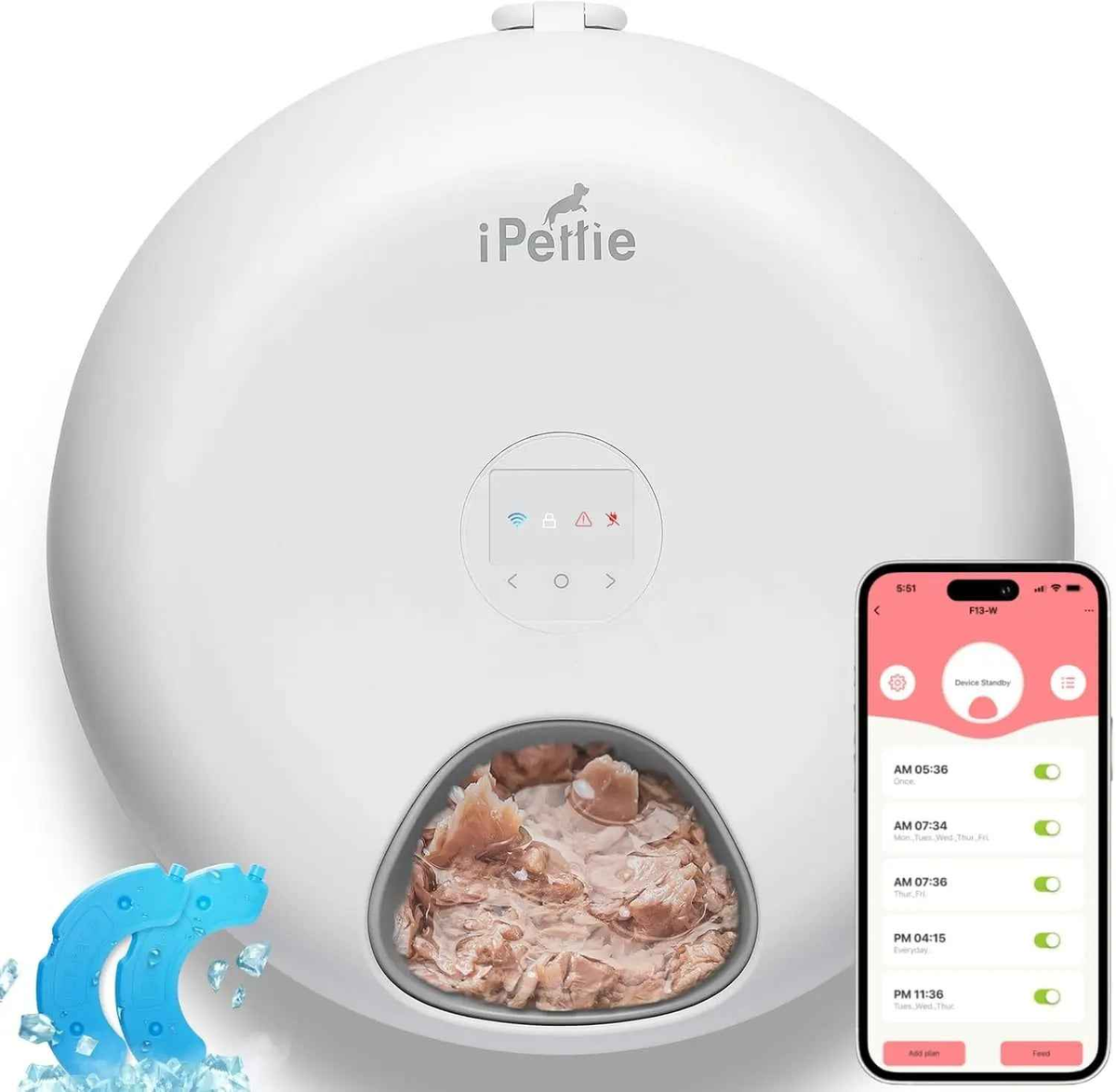 WiFi 6 Smart Cat & Small Dog Feeder with App Control
